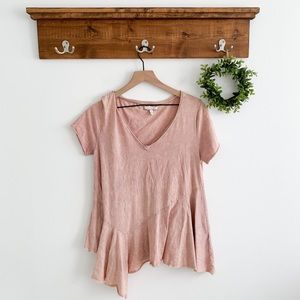 Anthropologie Eri + Ali | Fluttered Peplum Tee